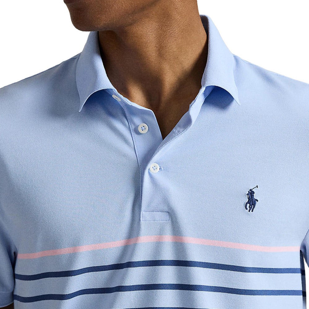 Performance Pique Tailored Fit Striped Polo