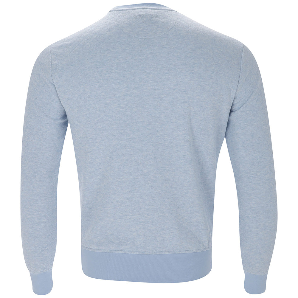 Quilted Double-Knit Crewneck Sweatshirt