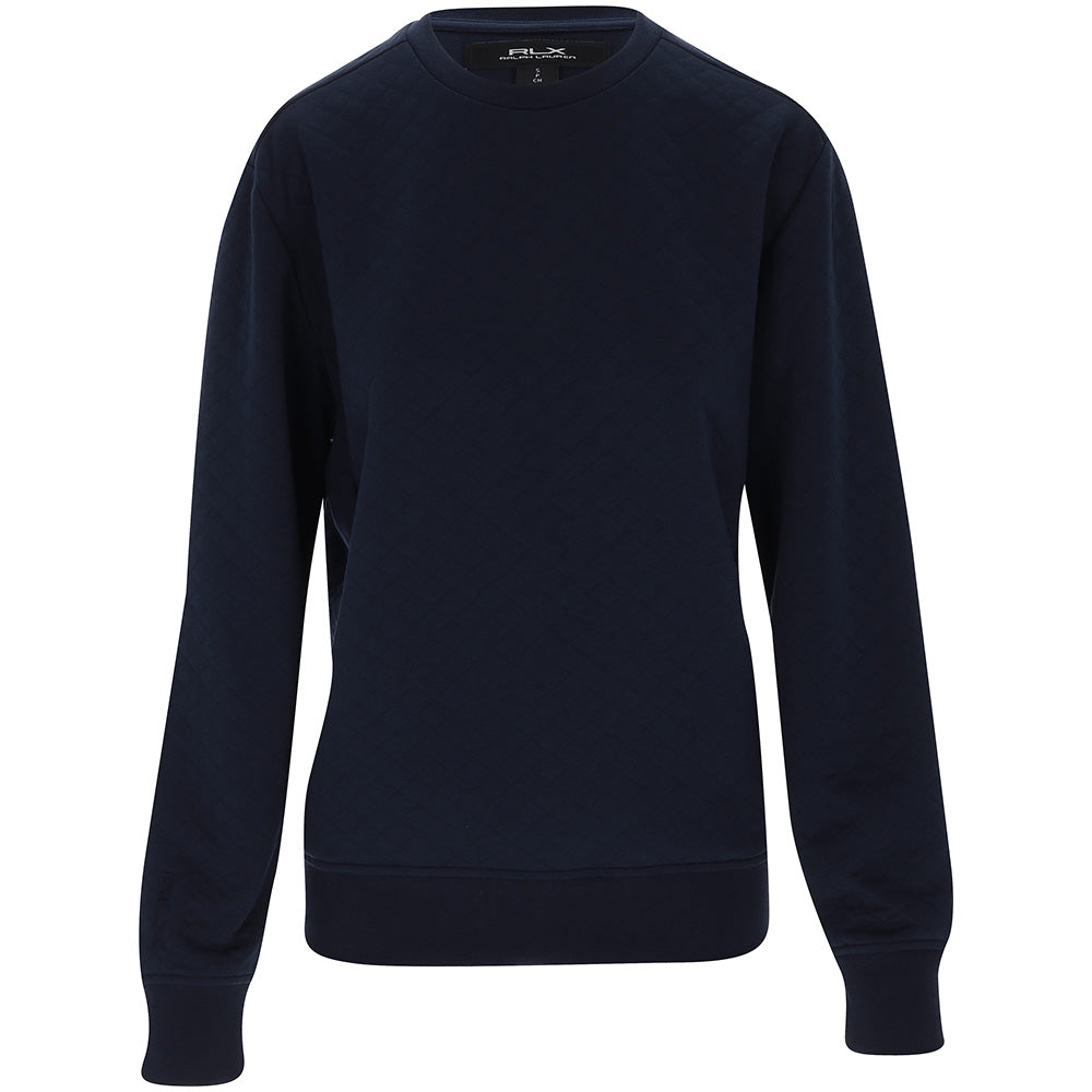 Quilted Double-Knit Crewneck Sweatshirt