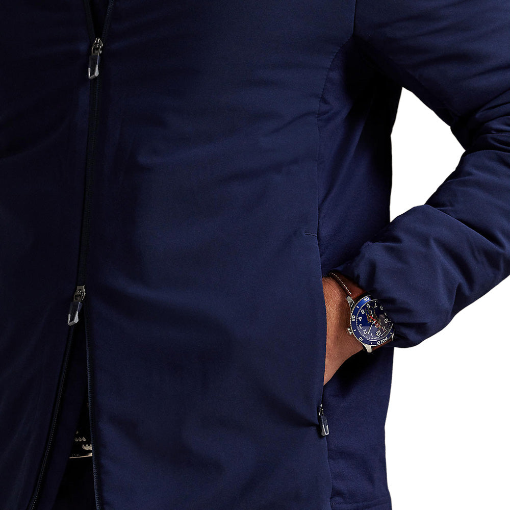 Jersey-Paneled Stretch Jacket