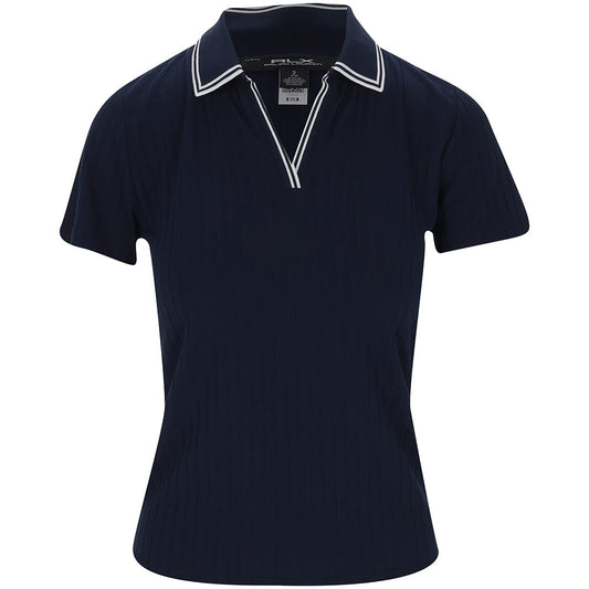 Women's Slim Fit Rib-Knit Cricket Polo