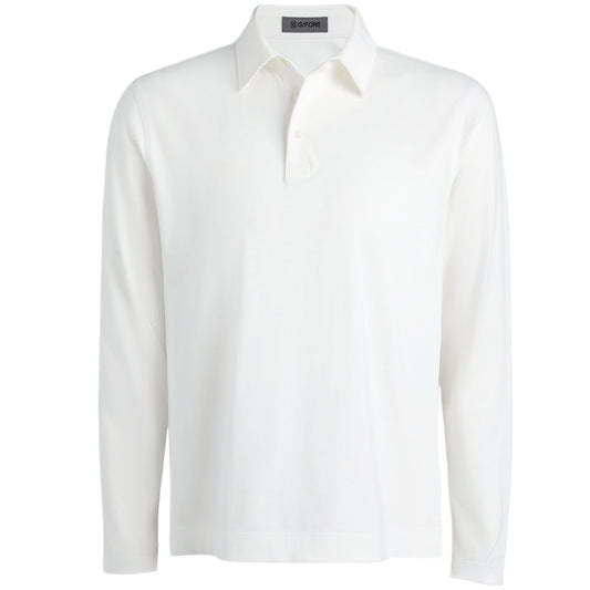Brushed Cotton Long Sleeve Polo