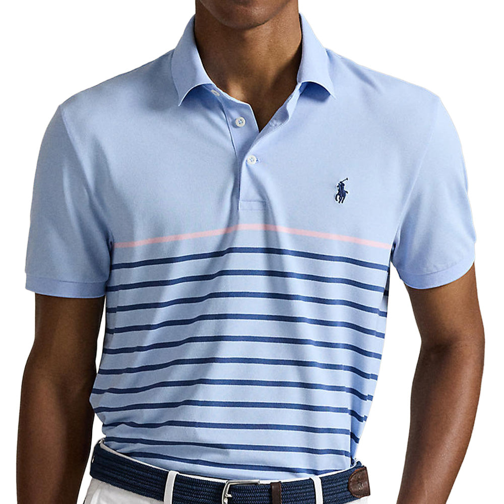 Performance Pique Tailored Fit Striped Polo