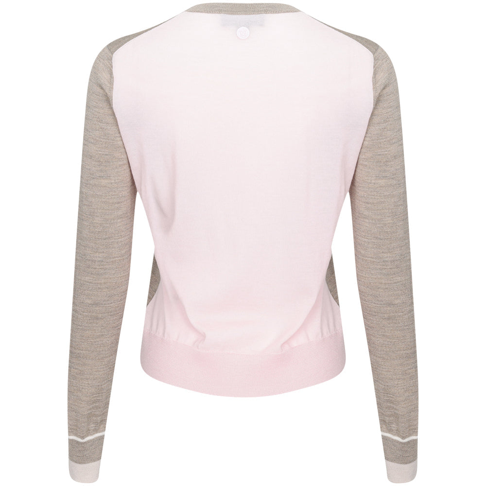 Women's Color Block Merino Wool Sweater