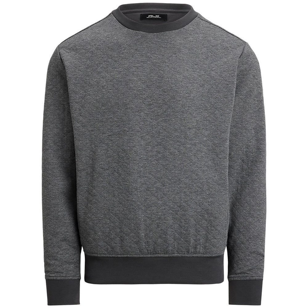 Quilted Double-Knit Crewneck Sweatshirt